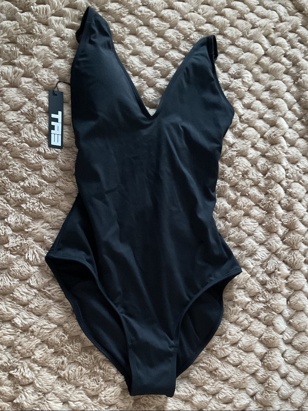 TA3 Black One-Piece Swimsuit with V-Neck plungey L REG/LONG NWT
NWT/returns